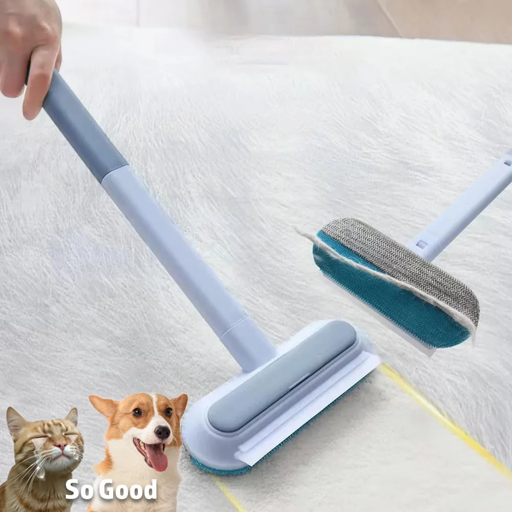 Brosse de Nettoyage 4 en 1 pour Poils d'animaux, FenĂȘtre et mirroir