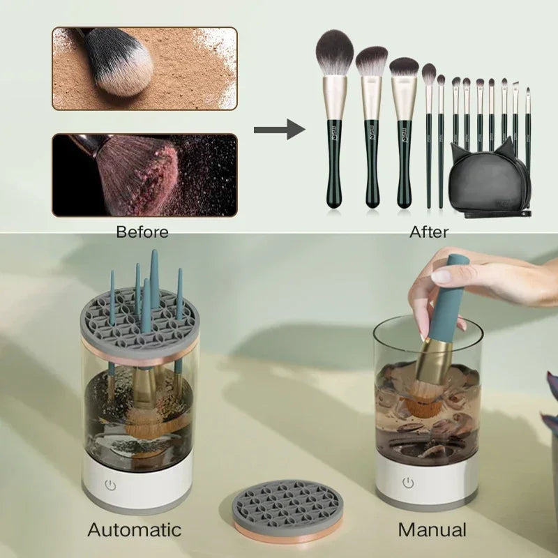 Nettoyeur brosse maquillage électrique USB rechargeable