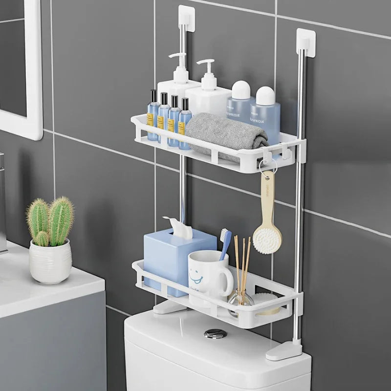 Étagère pour salle de bain et cuisine sans perçage, rangement accessoires