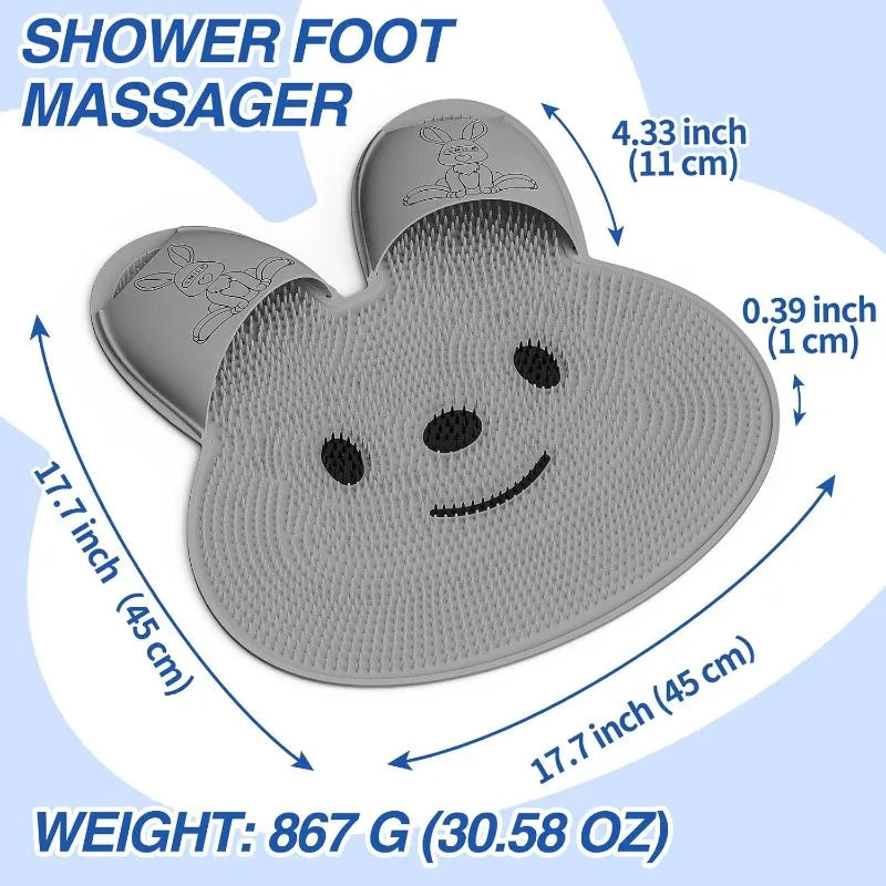 Tapis Exfoliant pour Pieds en Silicone - Forme de Lapin