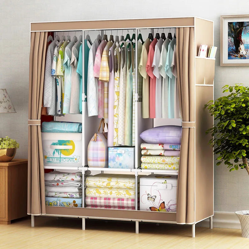 Armoire anti-poussière de rangement en tissu